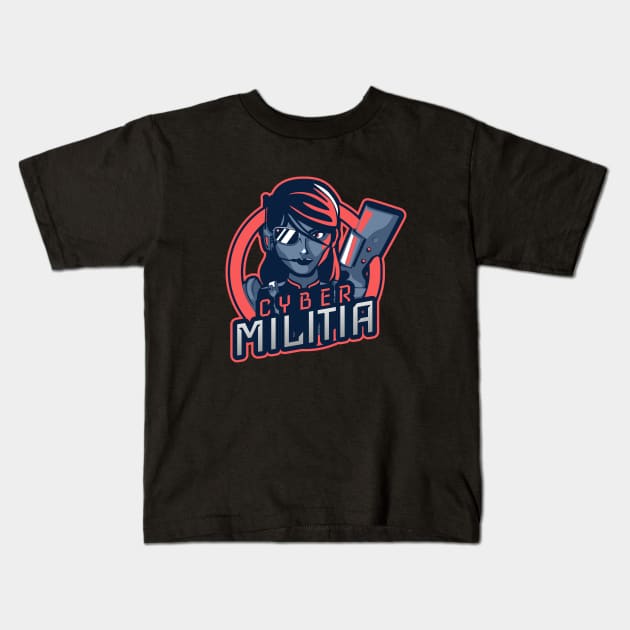 Cyber Militia Kids T-Shirt by Cyber Club Tees